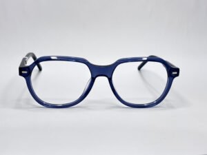 Azure Bold Geometric Optical Frame